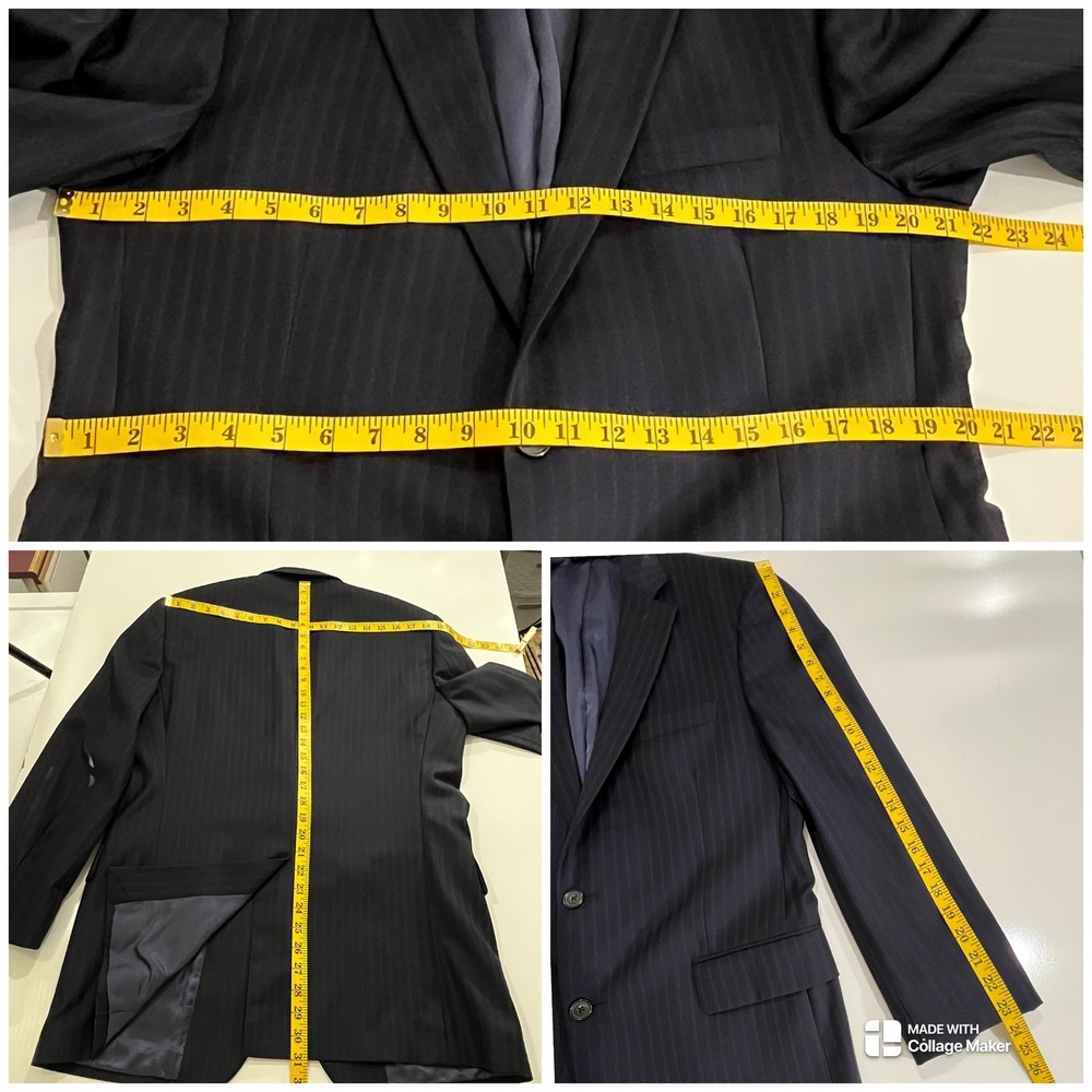 Brooks Brothers 1818 Madison 41R Vitale Barberis Canonico Navy Pinstripe Blazer - Picture 4 of 12
